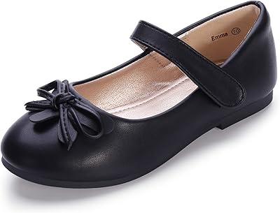 hehainom 女童幼童艾玛连衣裙芭蕾平底鞋蝴蝶结芭蕾舞鞋玛丽珍学校